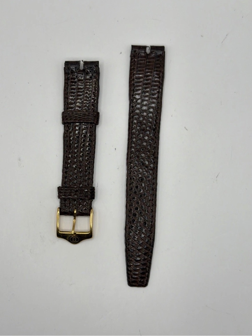 Gucci Genuine Brown Lizard Leather Watch Strap 16MM #GS142 - Picture 2 of 3